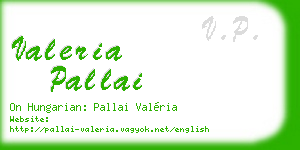 valeria pallai business card