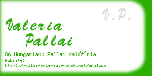 valeria pallai business card